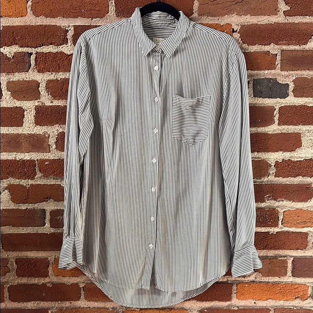 Classic Black and White Striped Shirt